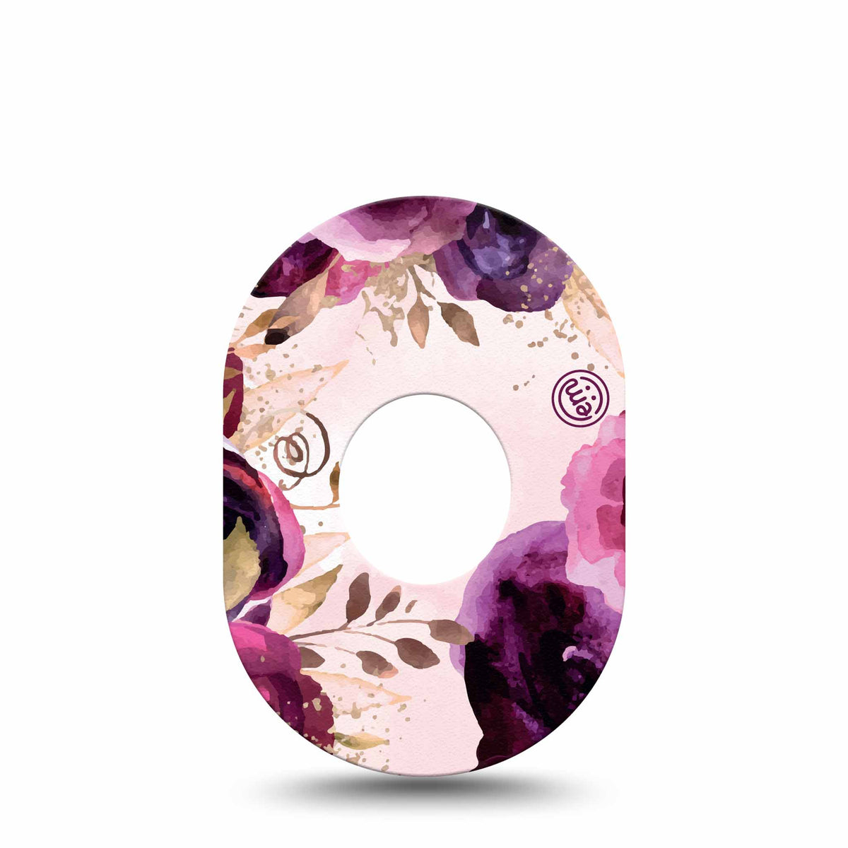 ExpressionMed Purple Bouquet Adhesive Patch Dexcom G7/Dexcom ONE+