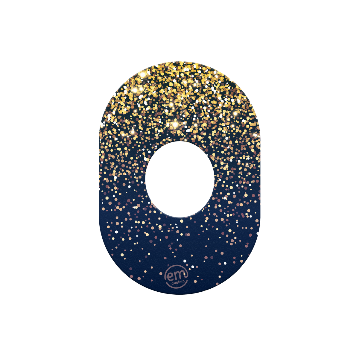 ExpressionMed Gold Sparkles Adhesive Patch Dexcom G7/Dexcom ONE+