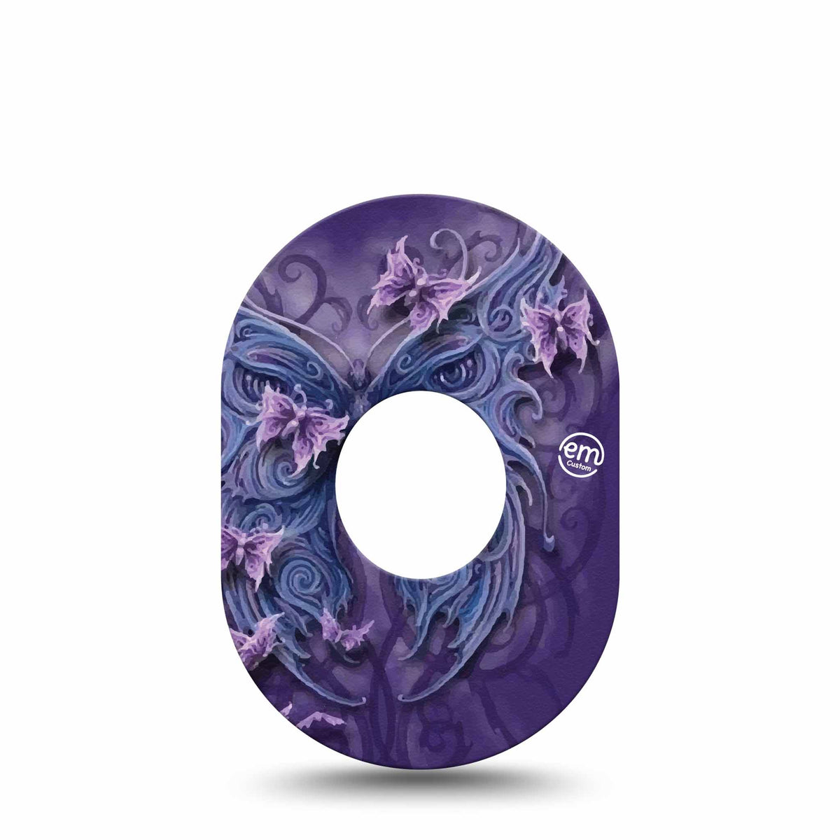 ExpressionMed Purple Butterfly Adhesive Patch Dexcom G7/Dexcom ONE+