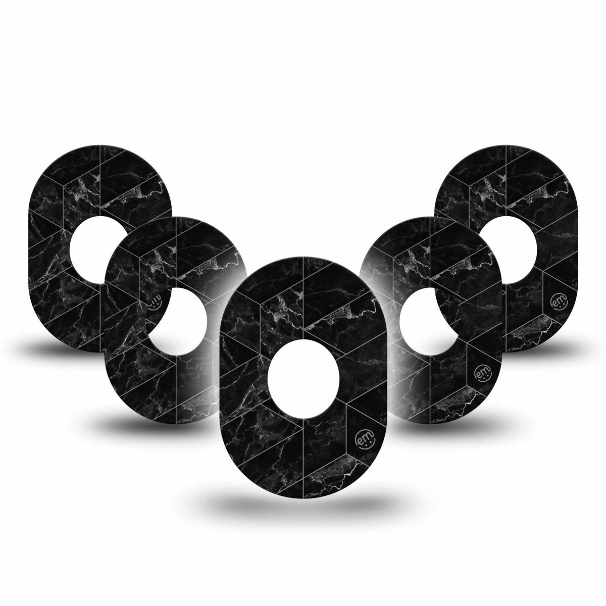 ExpressionMed Black Marble Adhesive Patch Dexcom G7/Dexcom ONE+