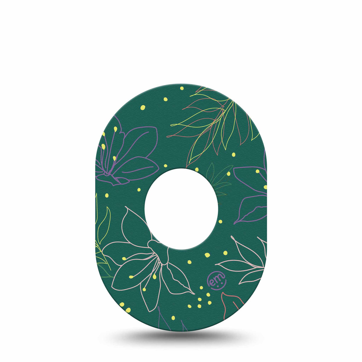 ExpressionMed Graphic Petals Adhesive Patch Dexcom G7/Dexcom ONE+