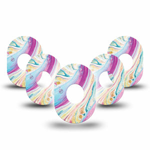 ExpressionMed Shimmering Marble Adhesive Patch Dexcom G7