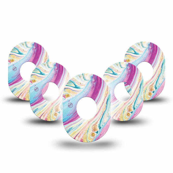 ExpressionMed Shimmering Marble Adhesive Patch Dexcom G7