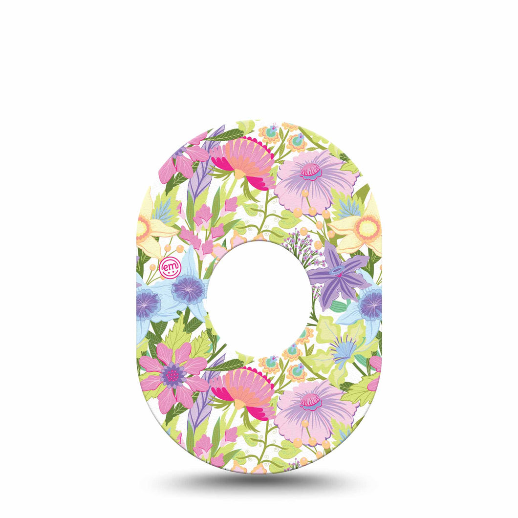 ExpressionMed Fantasy Florals Adhesive Patch Dexcom G7/Dexcom ONE+