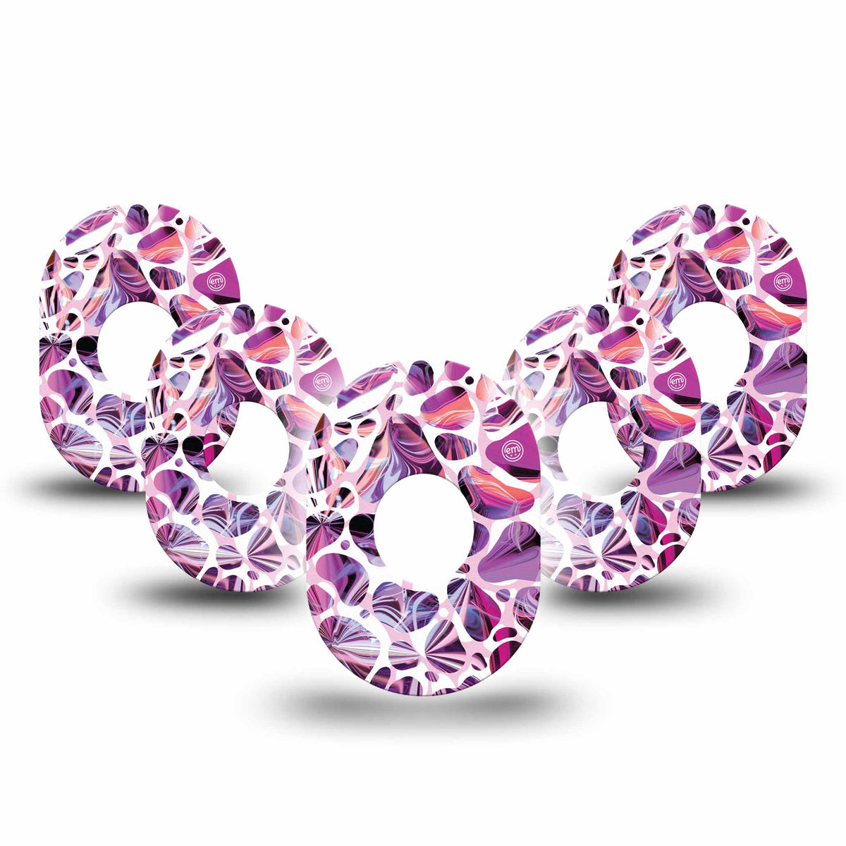 ExpressionMed Purple Pebbles Adhesive Patch Dexcom G7/Dexcom ONE+