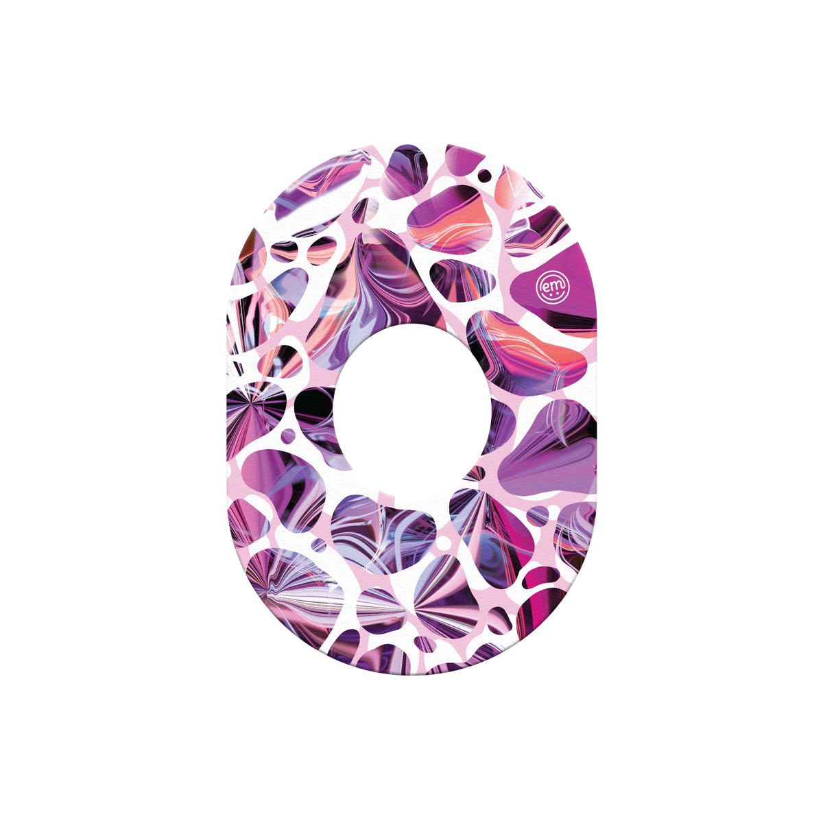 ExpressionMed Purple Pebbles Adhesive Patch Dexcom G7/Dexcom ONE+