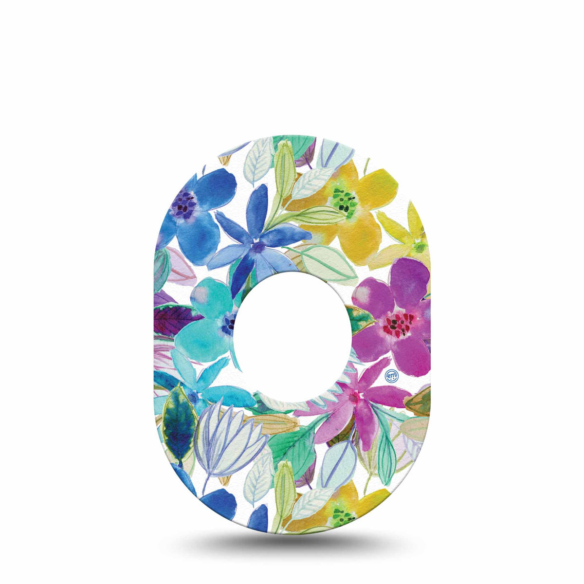 ExpressionMed Watercolour Floral Adhesive Patch Dexcom G7/Dexcom ONE+