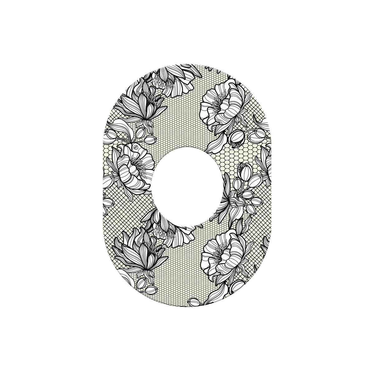 ExpressionMed Black Lace Adhesive Patch Dexcom G7/Dexcom ONE+