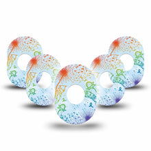 ExpressionMed Rainbow Dandelion Adhesive Patch Dexcom G7