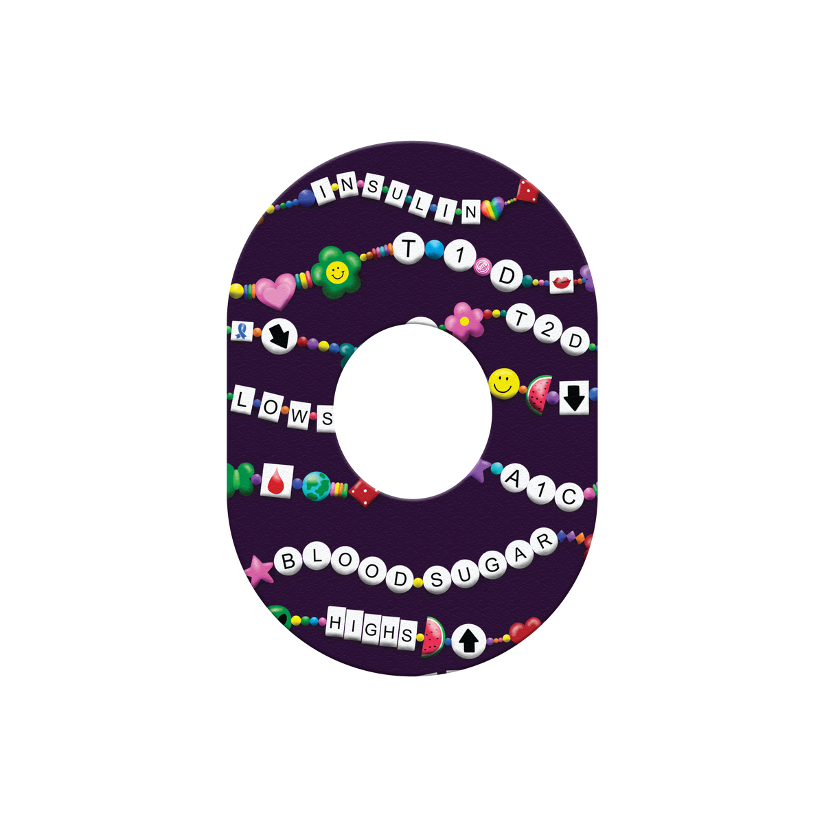 ExpressionMed Awareness Friendship Bracelet Adhesive Patch Dexcom G7/Dexcom ONE+