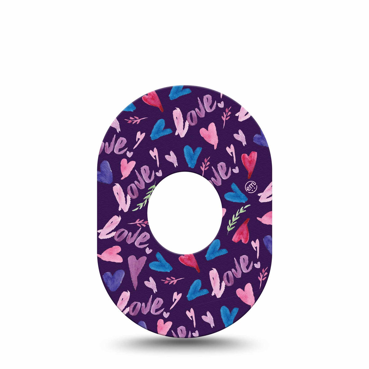 ExpressionMed Watercolour Love Adhesive Patch Dexcom G7/Dexcom ONE+