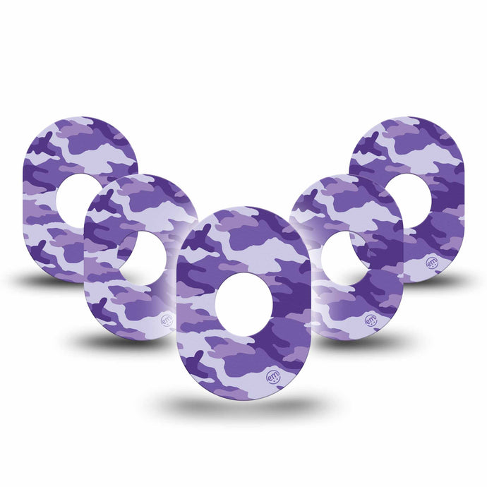 ExpressionMed Purple Camo Adhesive Patch Dexcom G7