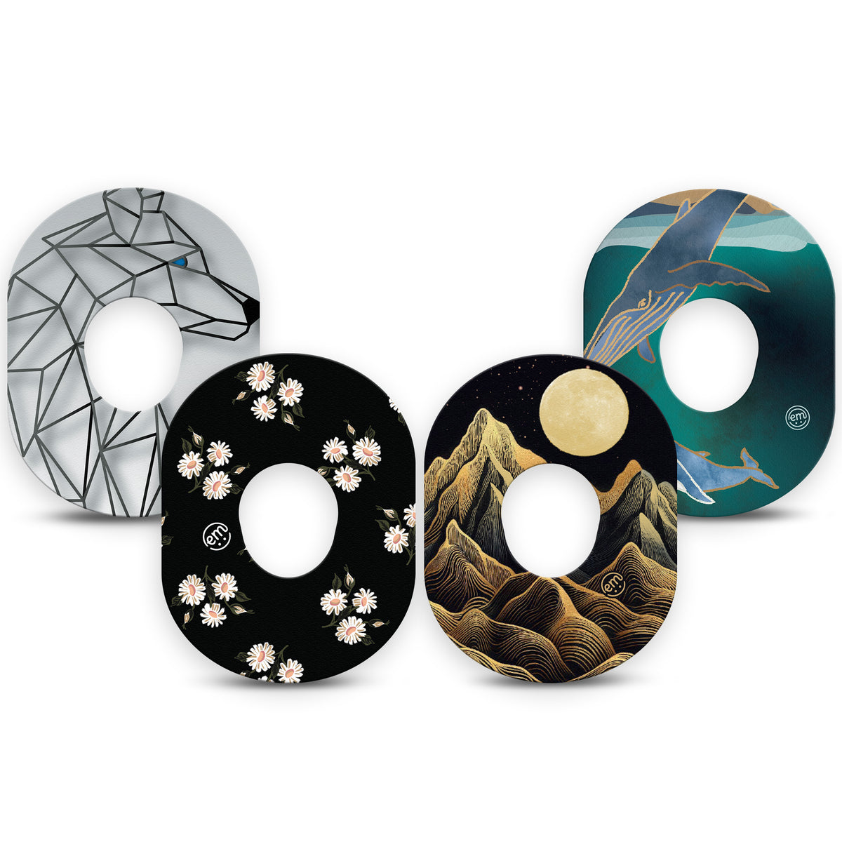 ExpressionMed Wild & Wonder Variety 4 Patch Pack Dexcom G7/Dexcom ONE+