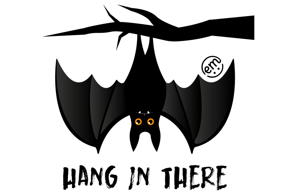 ExpressionMed Hanging Bat Decal Sticker