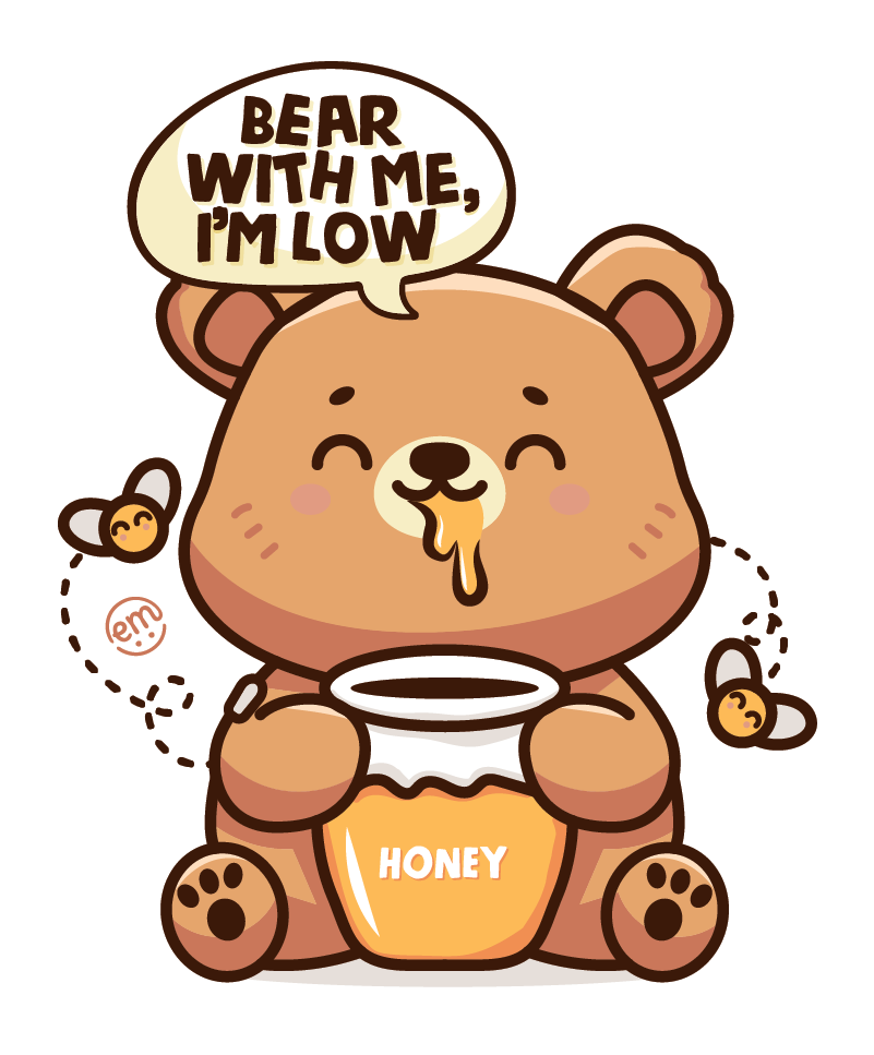 ExpressionMed Bear With Me I&#39;m Low Decal Sticker