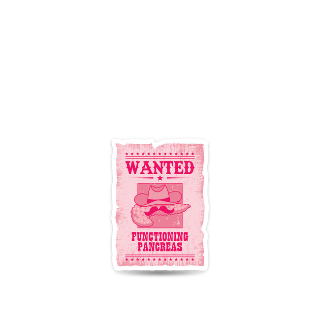 ExpressionMed Wanted Poster in Pink Decal Sticker