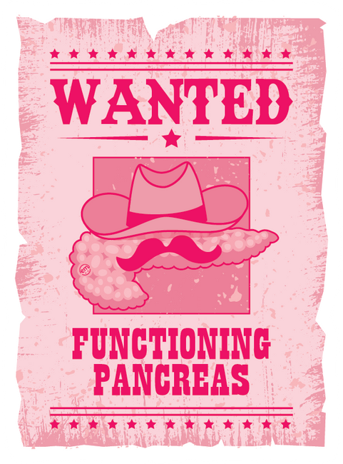 ExpressionMed Wanted Poster in Pink Decal Sticker