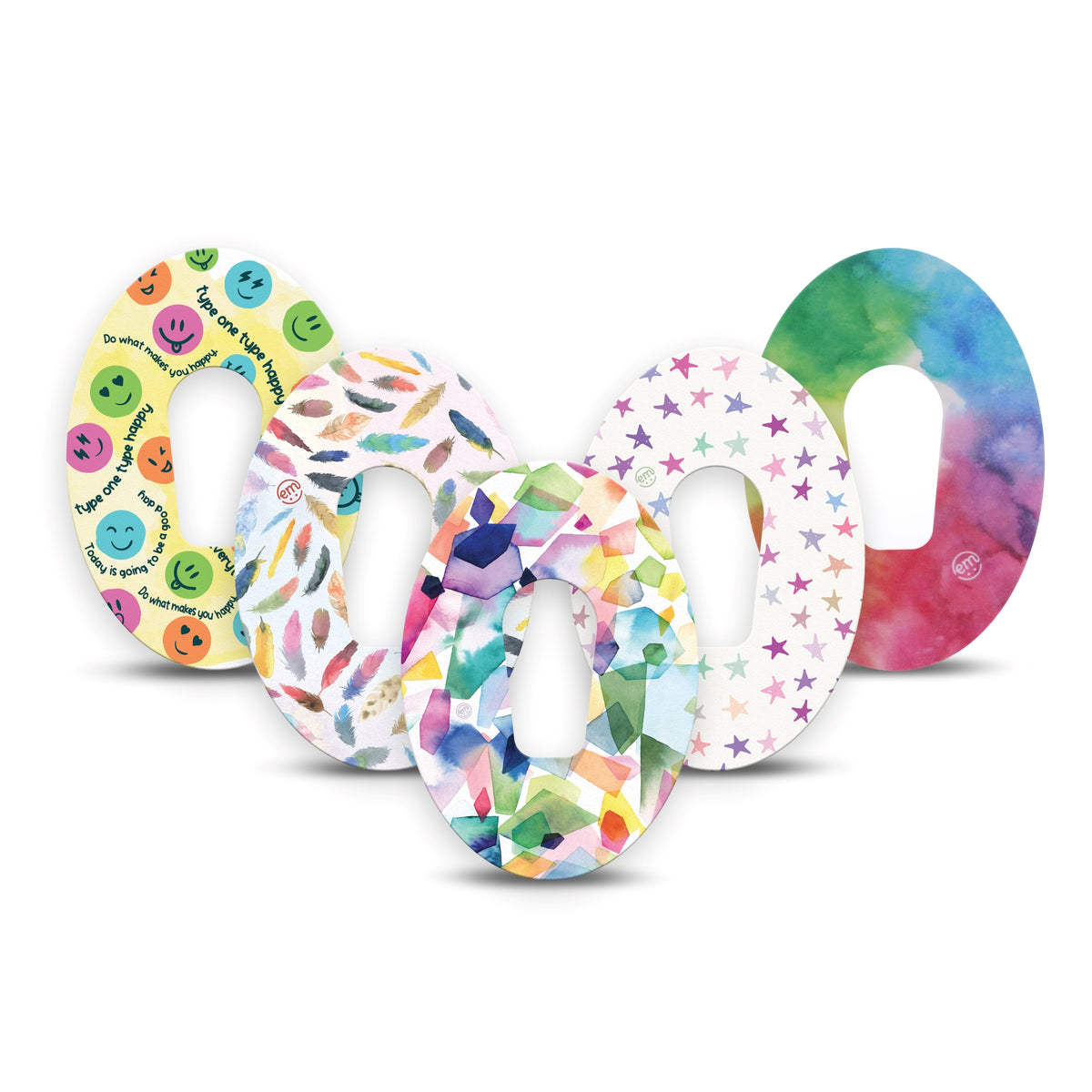 ExpressionMed Dexcom G6 Bright Summer Rainbows Variety Patch 5 Pack