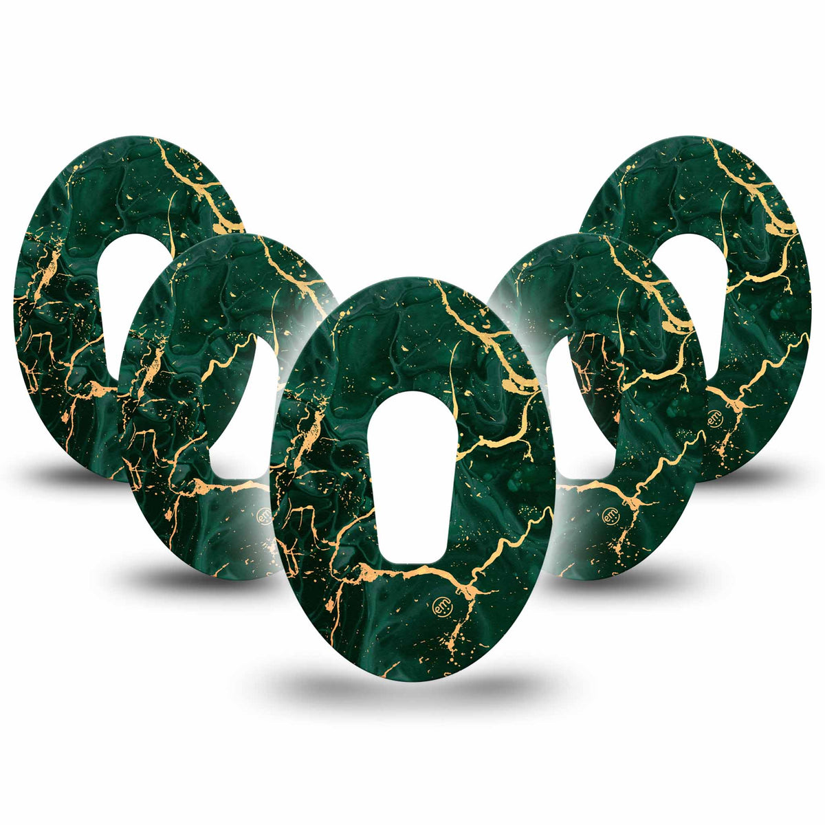 ExpressionMed Green &amp; Gold Marble Adhesive Patch Dexcom G6/One