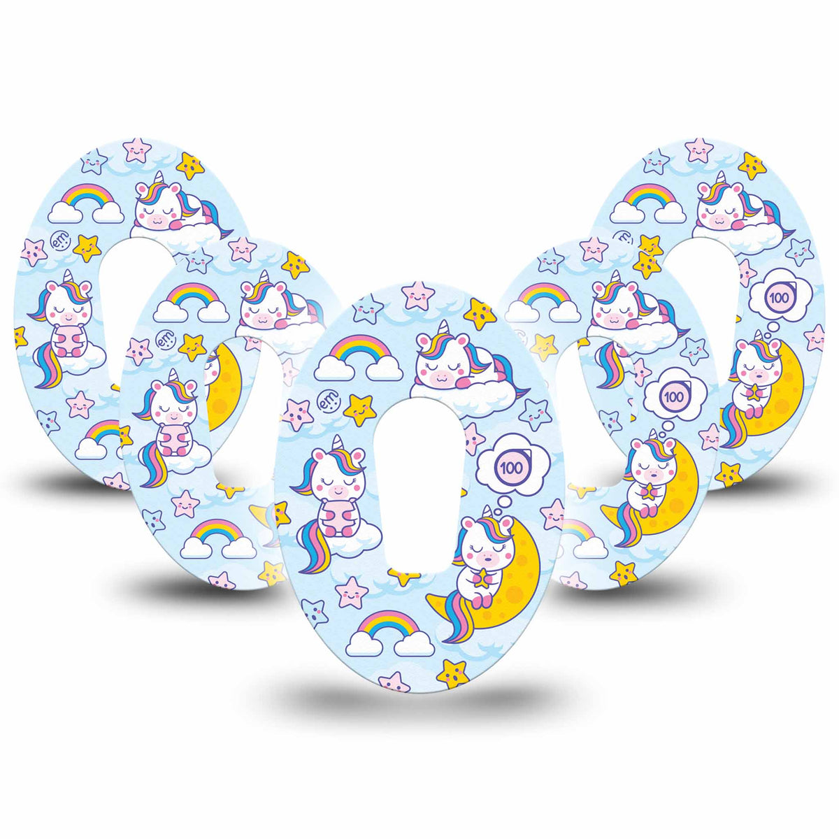 ExpressionMed Sleeping Unicorns Adhesive Patch Dexcom G6/One