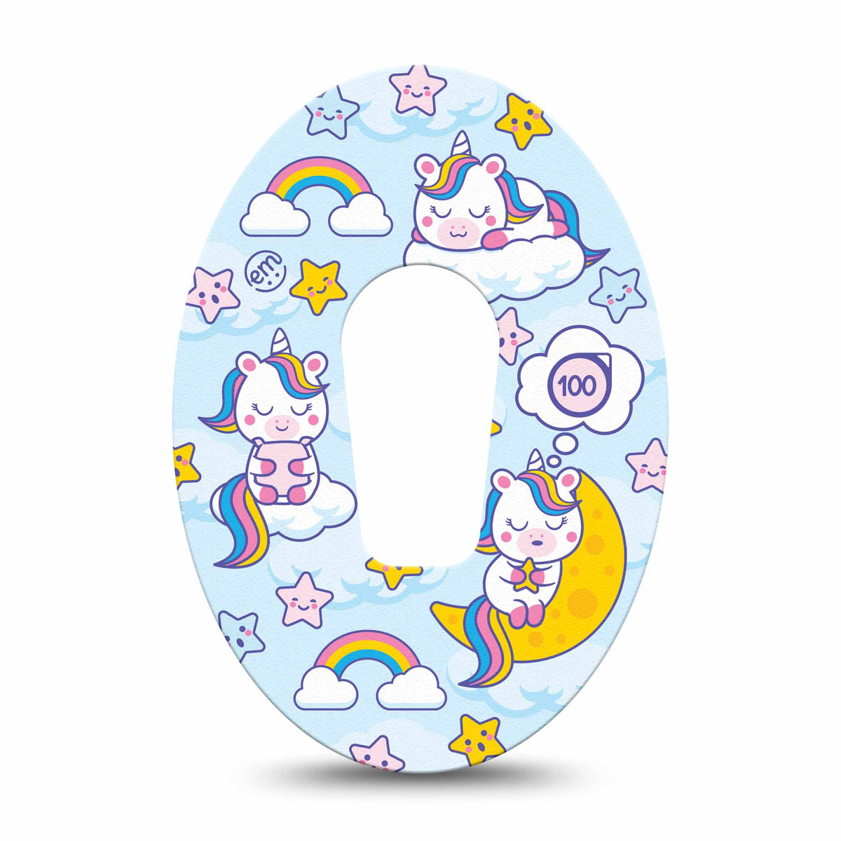 ExpressionMed Sleeping Unicorns Adhesive Patch Dexcom G6/One