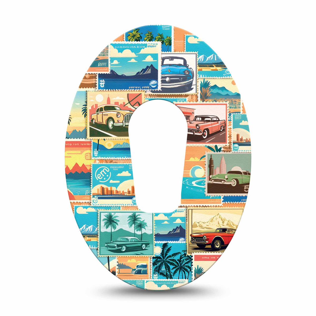 ExpressionMed Vintage Cars Adhesive Patch Dexcom G6/One