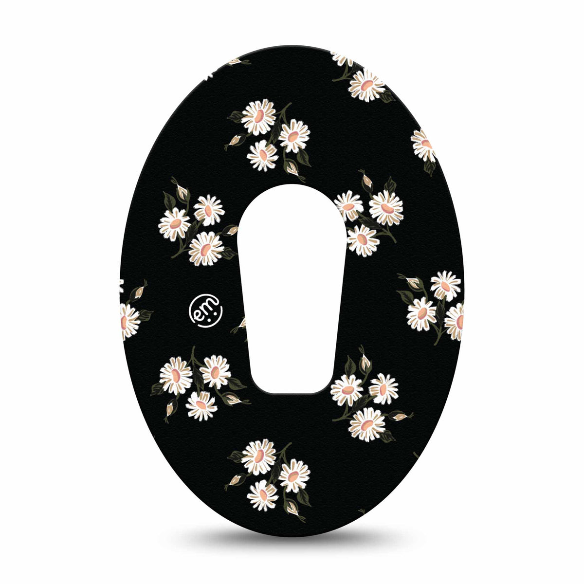 ExpressionMed Black Daisies Adhesive Patch Dexcom G6/One