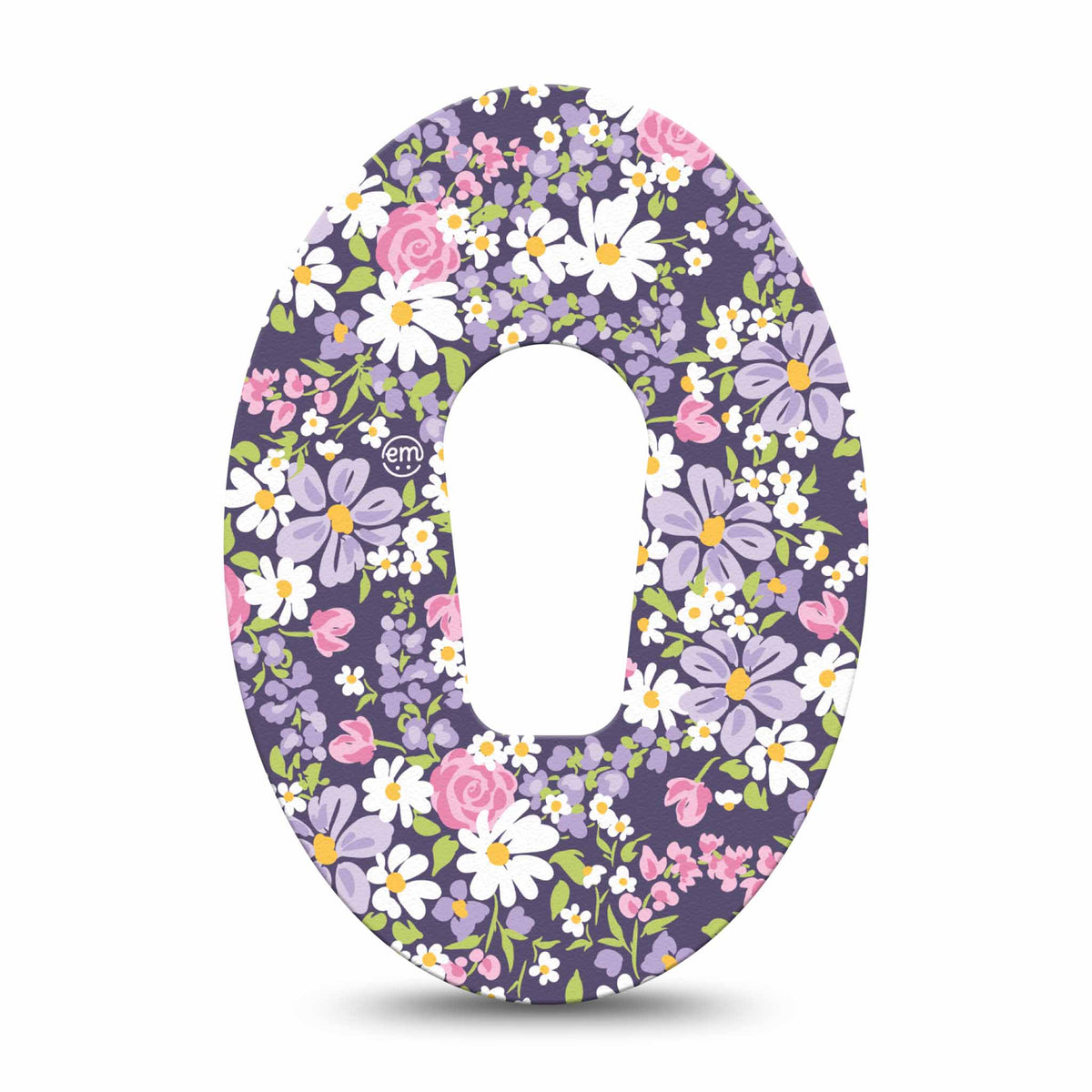 ExpressionMed Purple and Pink Flowers Adhesive Patch Dexcom G6/One