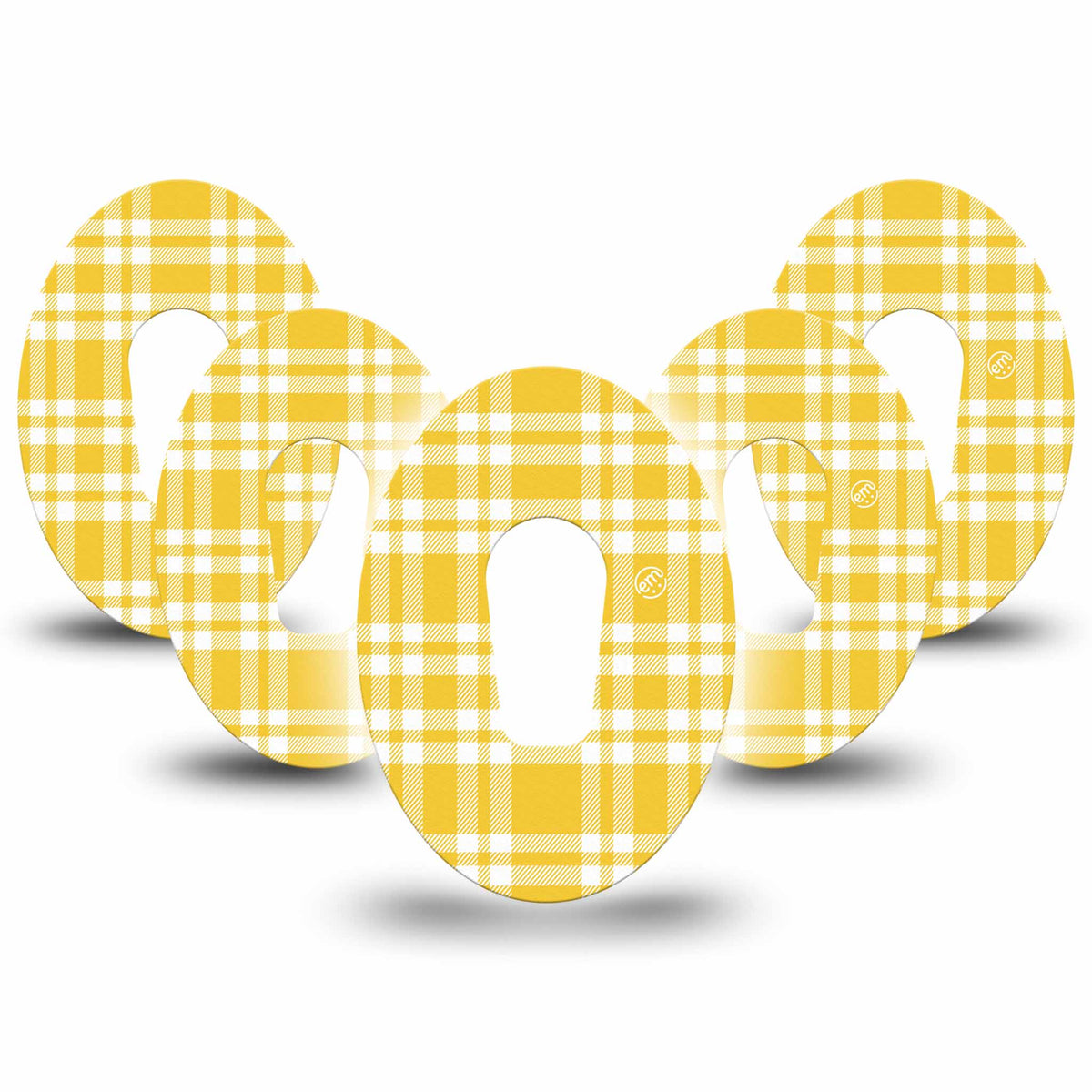 ExpressionMed Yellow Gingham Adhesive Patch Dexcom G6/One