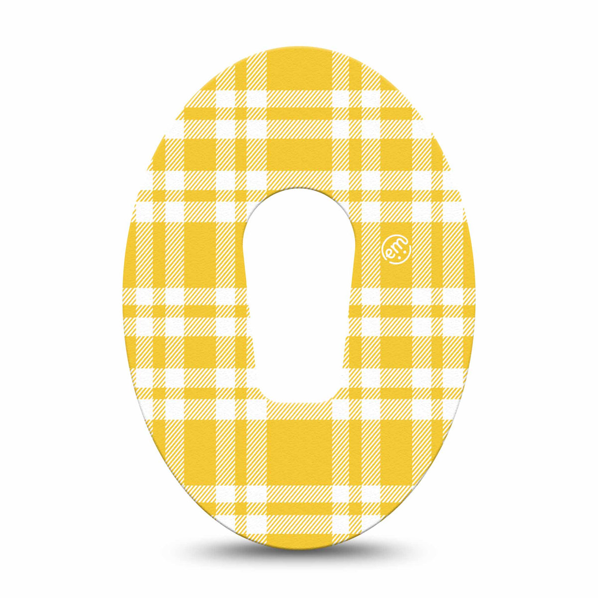 ExpressionMed Yellow Gingham Adhesive Patch Dexcom G6/One