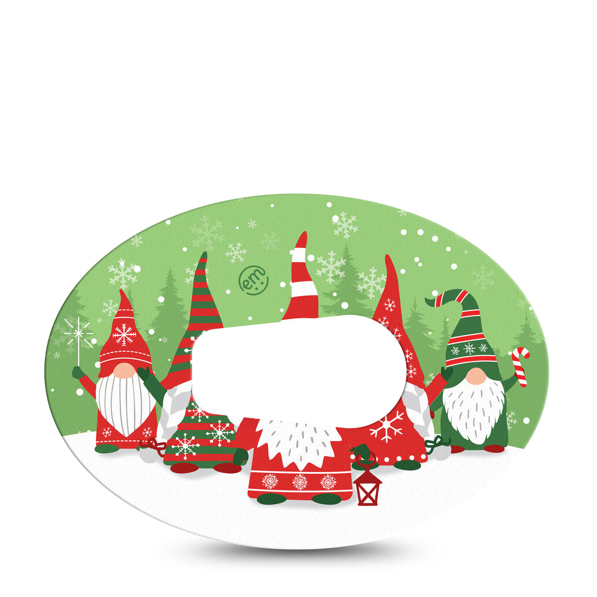 ExpressionMed Holiday Gnomies Adhesive Patch Dexcom G6/One