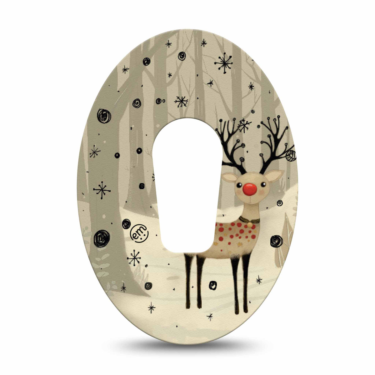 ExpressionMed Woodland Reindeer Adhesive Patch Dexcom G6/One