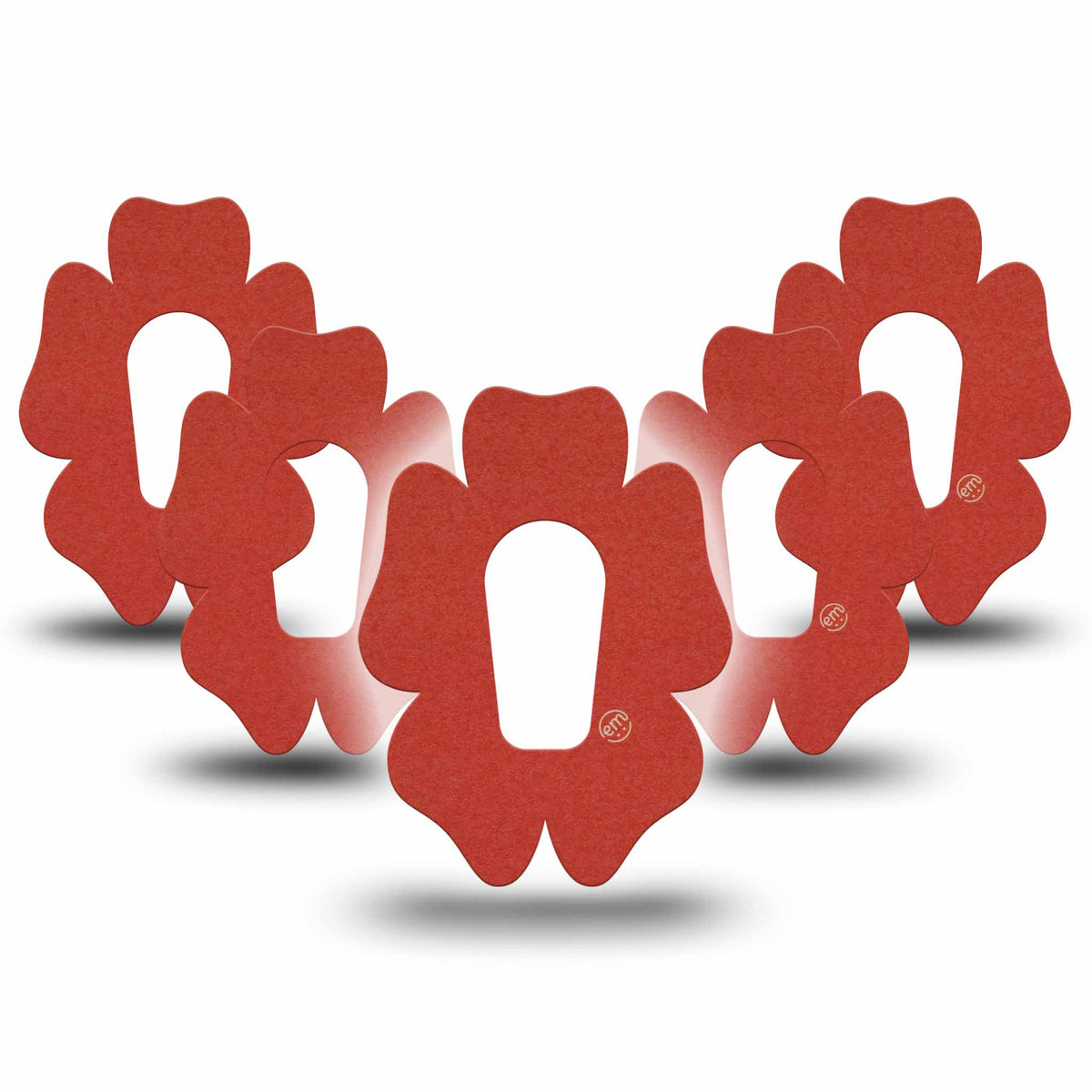ExpressionMed G6/One Cherry Red Flower Shaped Adhesive Patch Dexcom