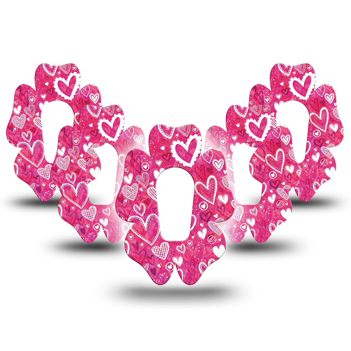 ExpressionMed G6/One Whimsical Hearts Flower Adhesive Patch Dexcom