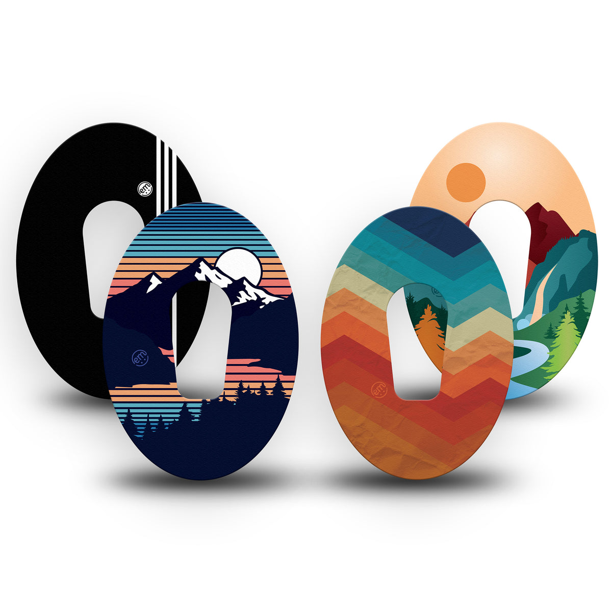 ExpressionMed Retro Alpine Trek Variety 4 Patch Pack Dexcom G6/One