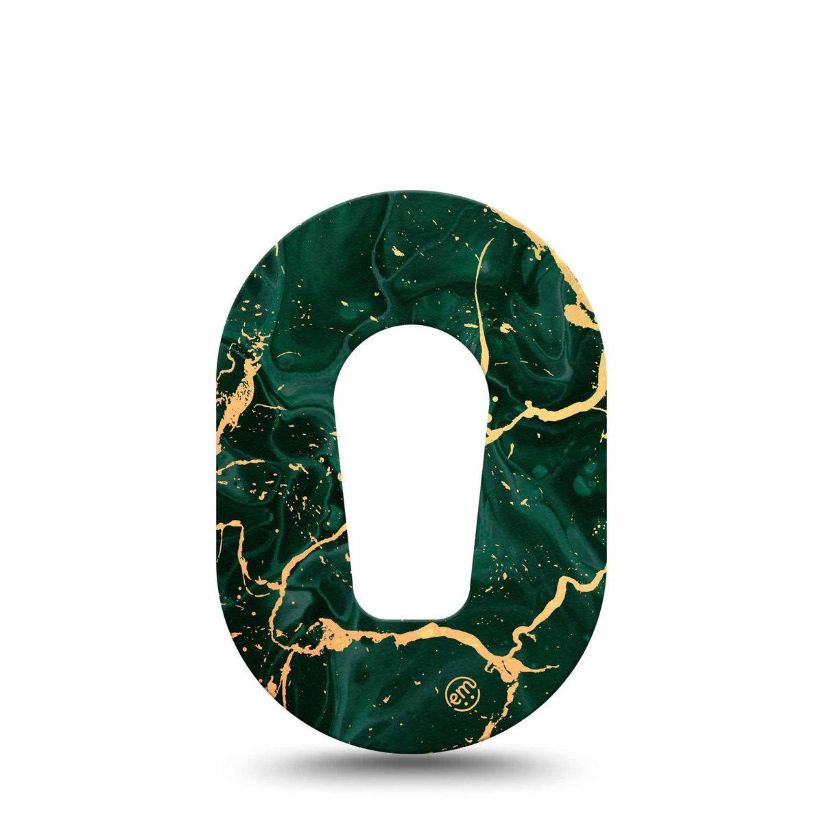 ExpressionMed Mini Green &amp; Gold Marble Adhesive Patch Dexcom G6/One