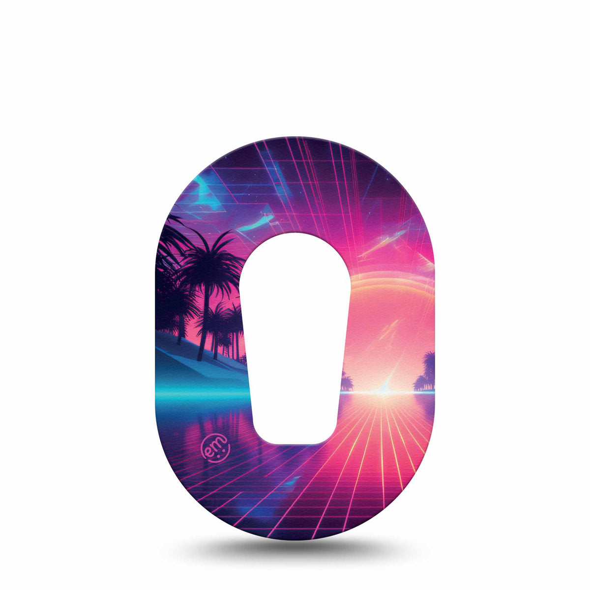 ExpressionMed Mini Neon Synthwave Adhesive Patch Dexcom G6/One