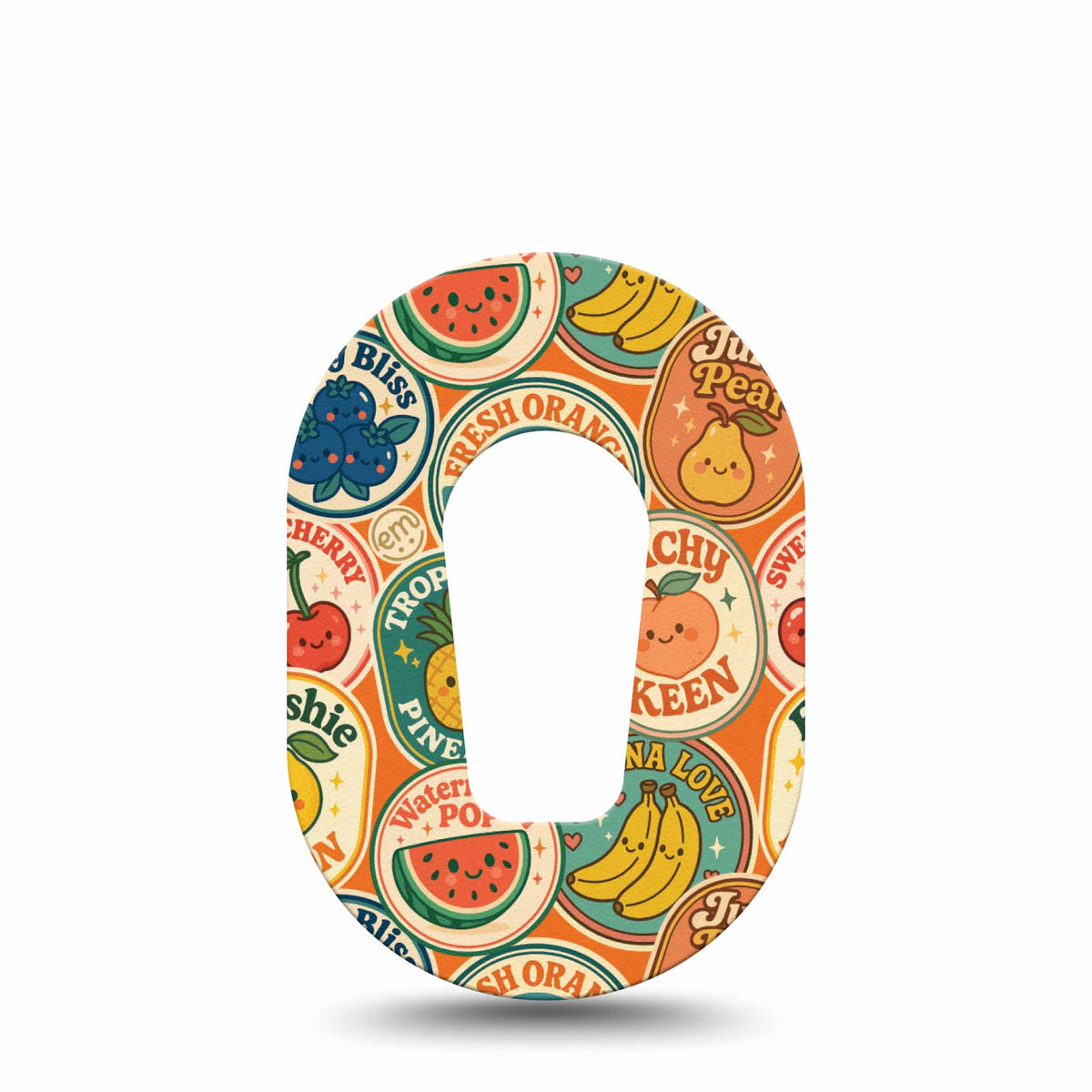 ExpressionMed Mini Fruit Stickers Adhesive Patch Dexcom G6/One