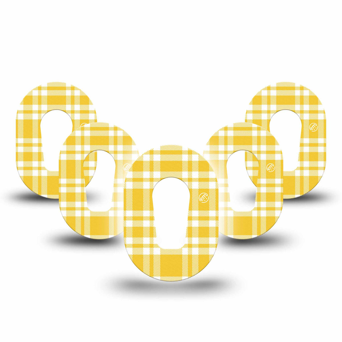 ExpressionMed Mini Yellow Gingham Adhesive Patch Dexcom G6/One