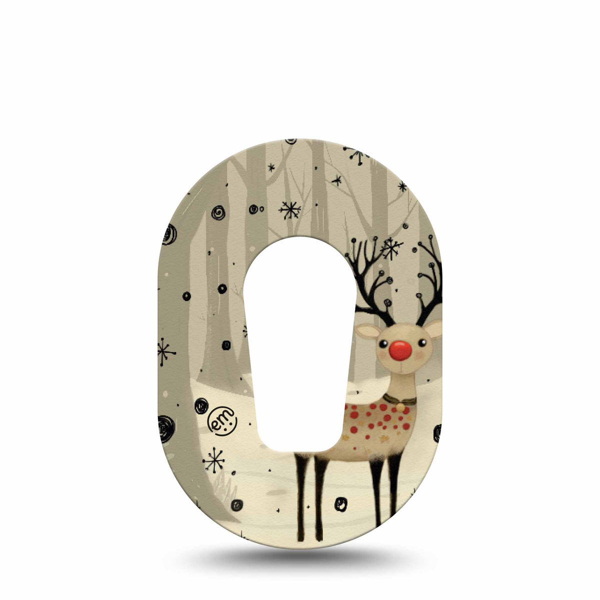 ExpressionMed Mini Woodland Reindeer Adhesive Patch Dexcom G6/One
