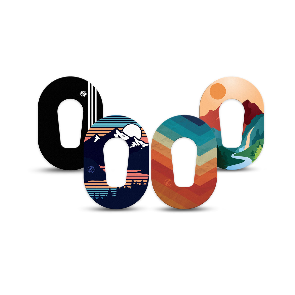 ExpressionMed Mini Retro Alpine Trek Variety 4 Patch Pack Dexcom G6/One