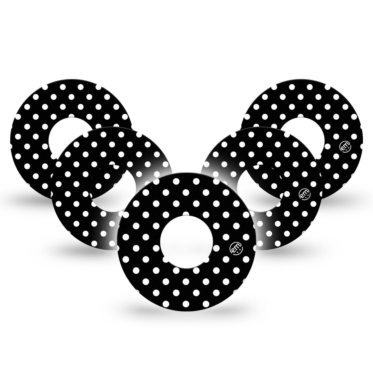ExpressionMed Black &amp; White Polka Dot Adhesive Patch Infusion Set