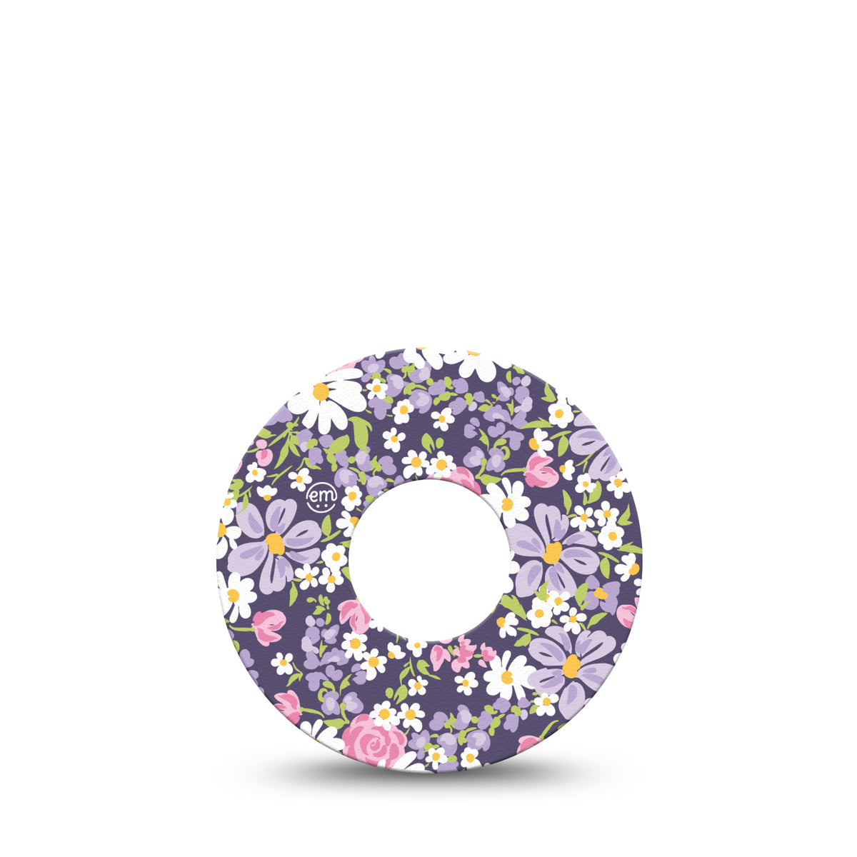 ExpressionMed Purple and Pink Flowers Adhesive Patch Infusion Set