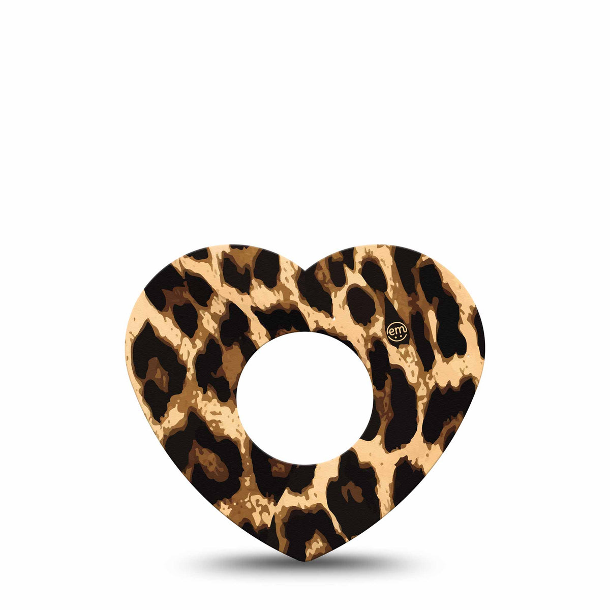 ExpressionMed Leopard Print Heart Shaped Adhesive Patch Infusion Set