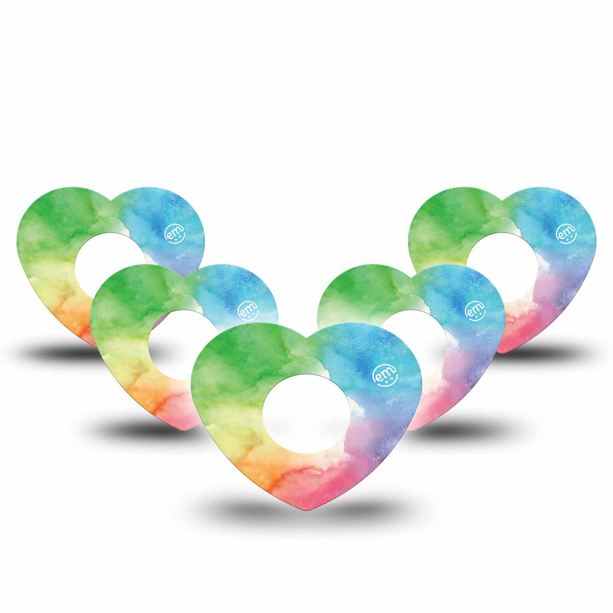 ExpressionMed Rainbow Clouds Heart Adhesive Patch Infusion Set