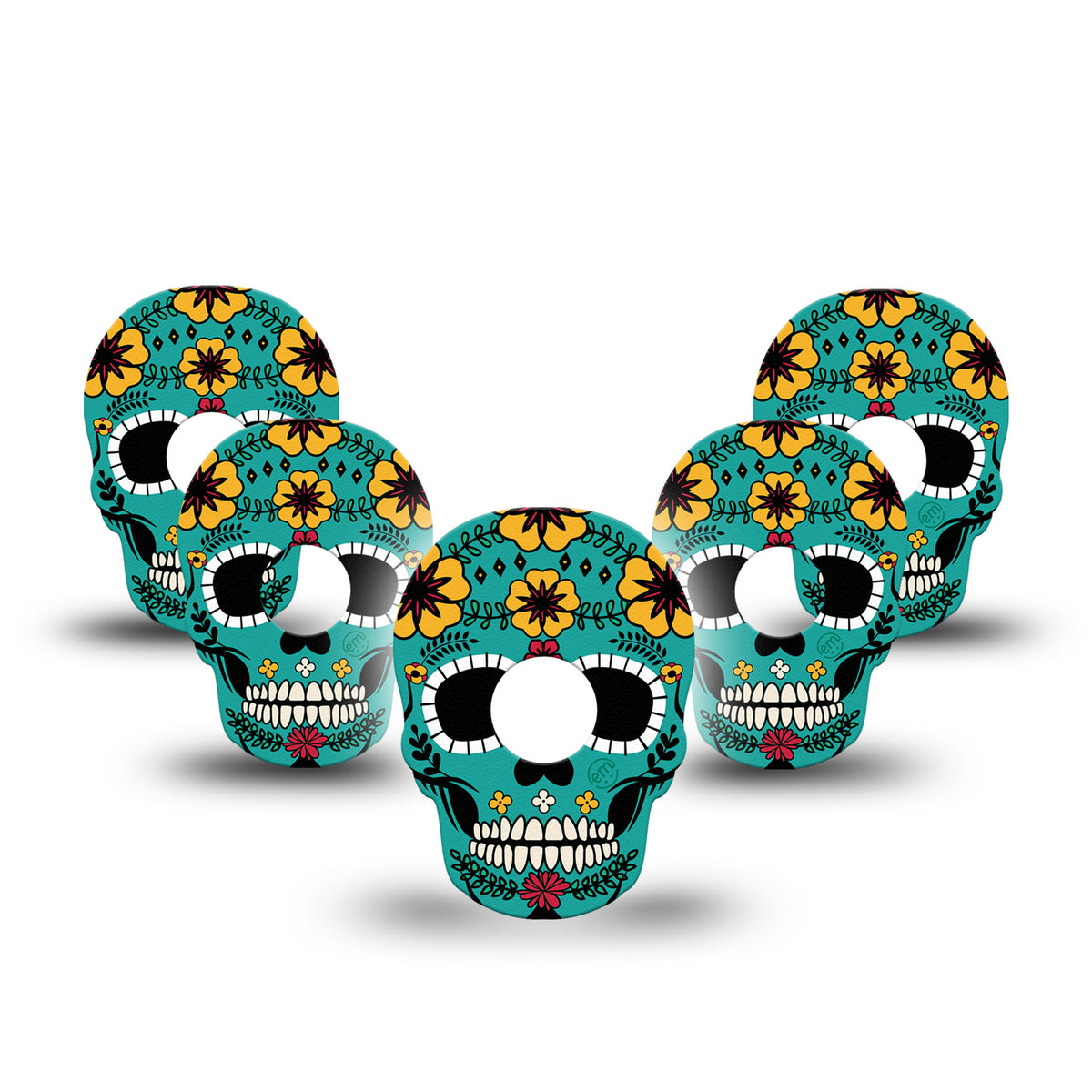 ExpressionMed Teal Skull Shape Adhesive Patch Infusion Set