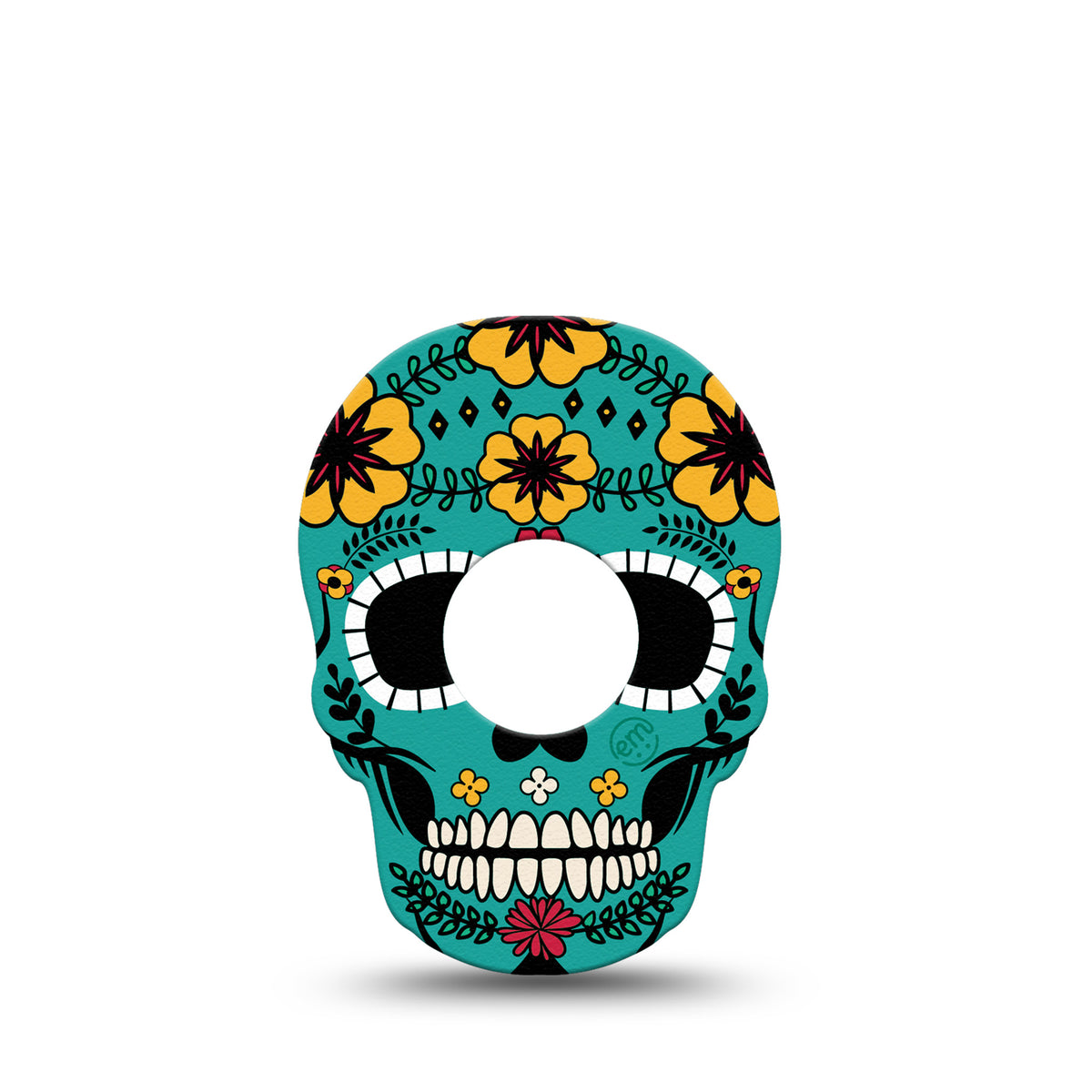 ExpressionMed Teal Skull Shape Adhesive Patch Infusion Set