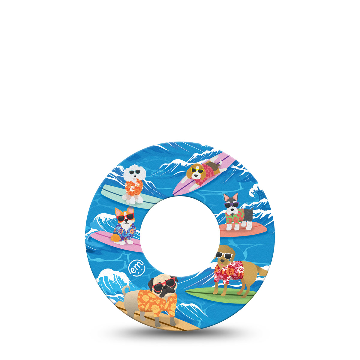 ExpressionMed Surfing Dogs Adhesive Patch Freestyle Libre 2