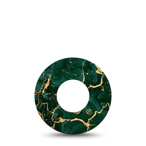 ExpressionMed Green & Gold Marble Adhesive Patch Freestyle Libre 2