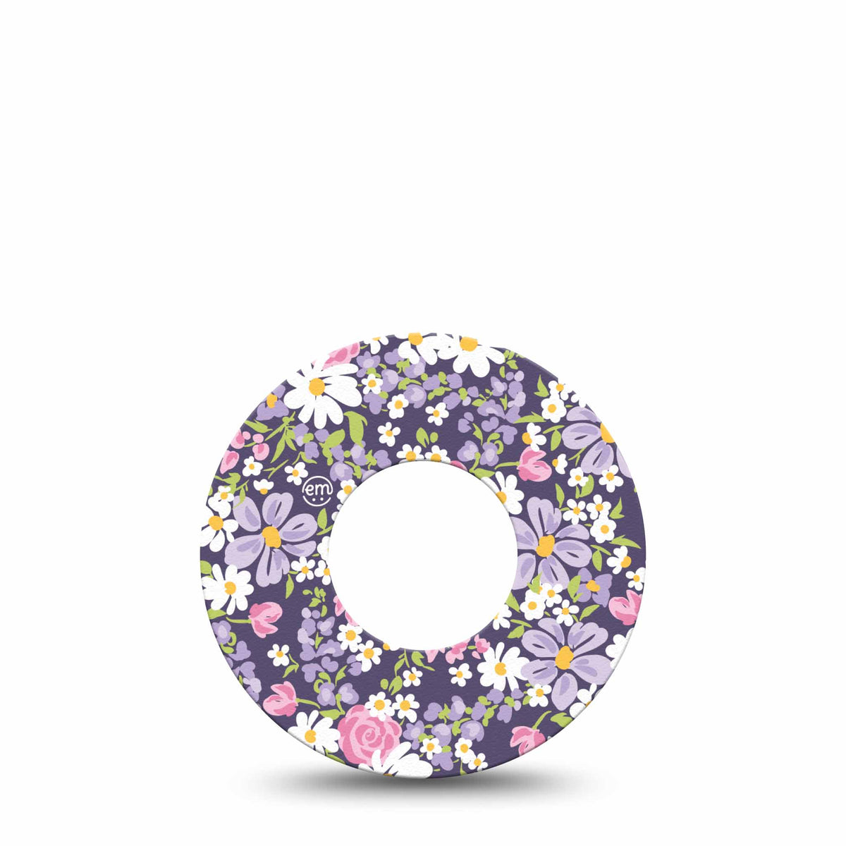 ExpressionMed Purple and Pink Flowers Adhesive Patch Freestyle Libre 2